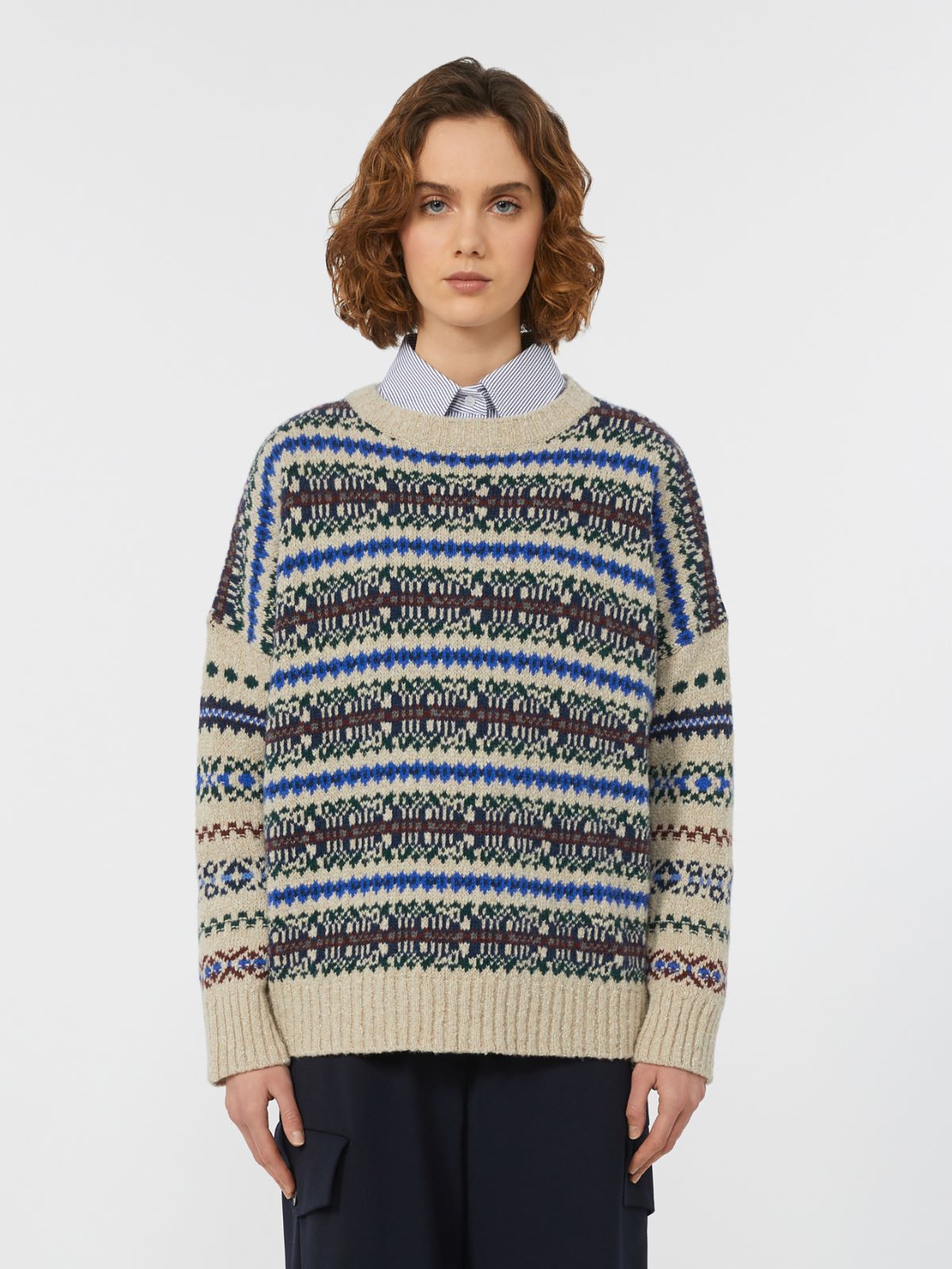 Pullover aus Wolltweed - ECRU - Max Mara - 2
