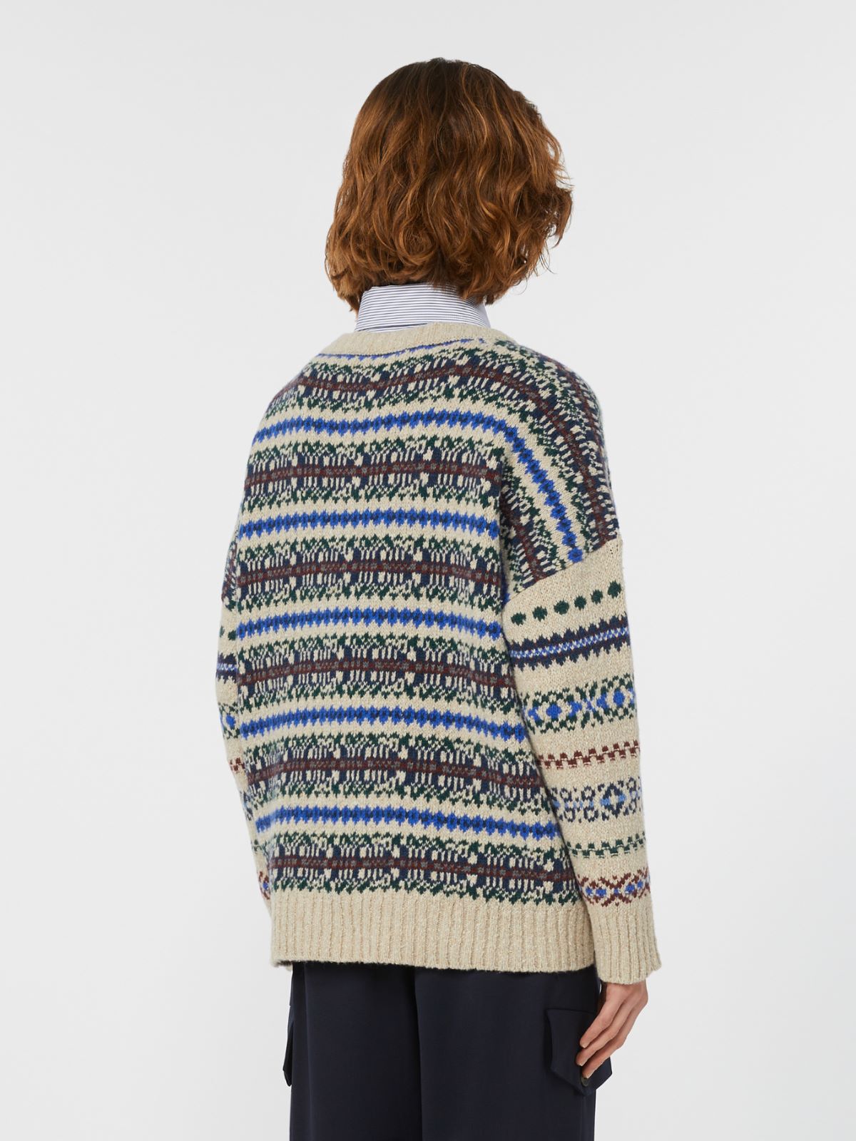 Pullover aus Wolltweed - ECRU - Max Mara - 3