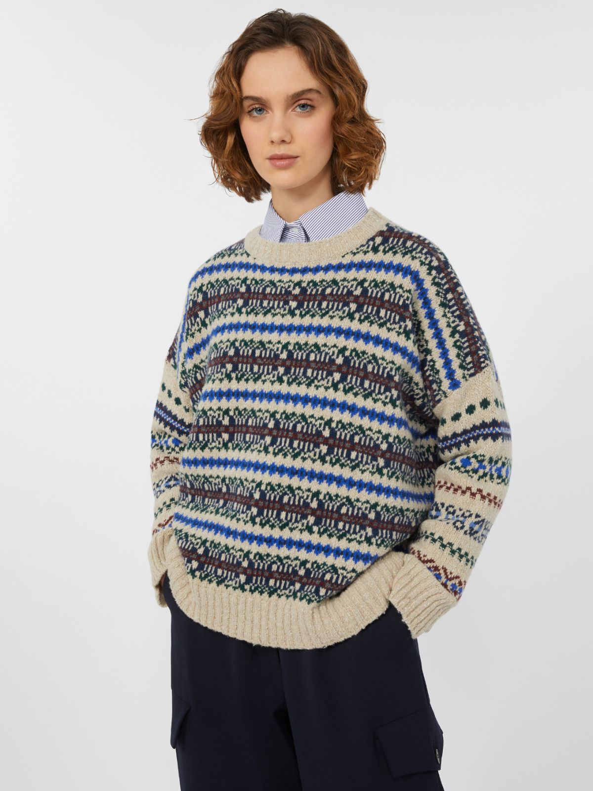 Pullover aus Wolltweed - ECRU - Max Mara - 4