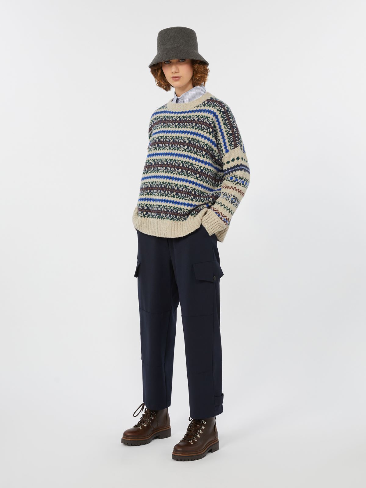 Pullover aus Wolltweed - ECRU - Max Mara