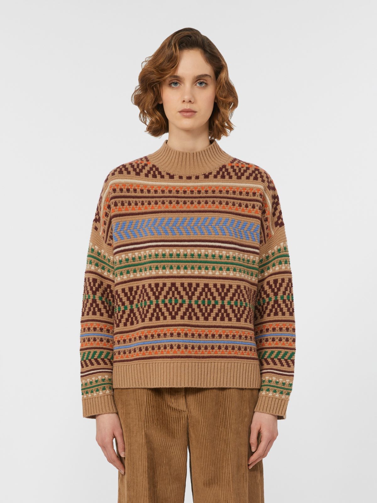Pullover aus Woll-Jacquard - KAMEL - Max Mara - 2