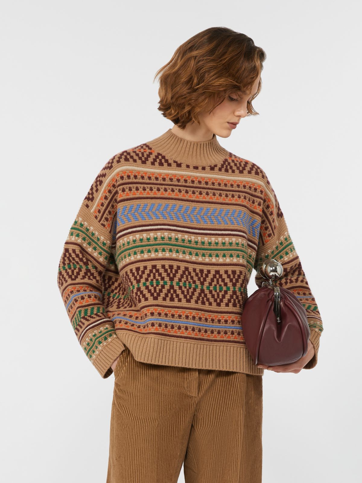 Pullover aus Woll-Jacquard - KAMEL - Max Mara - 4