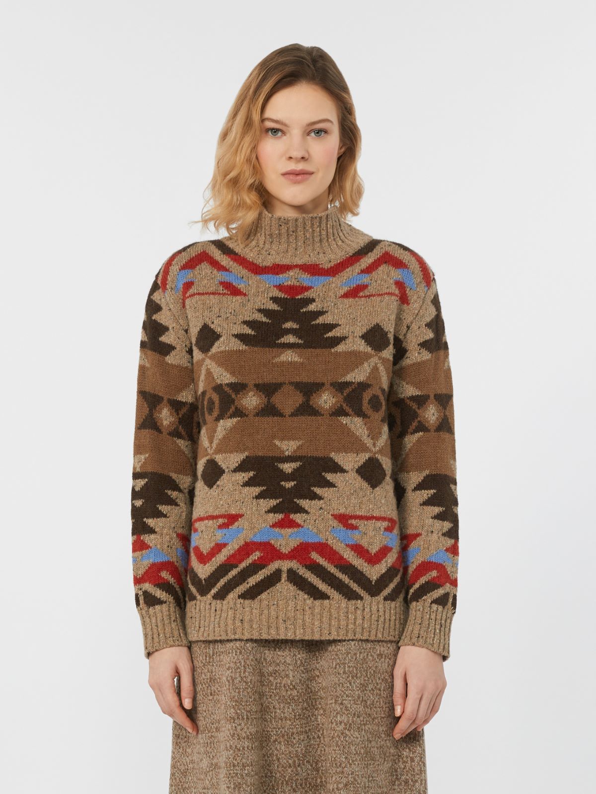 Pull De Maternité Col Roulé En Alpaga Mélangé – Automne-hiver 2026, Coupe Confortable