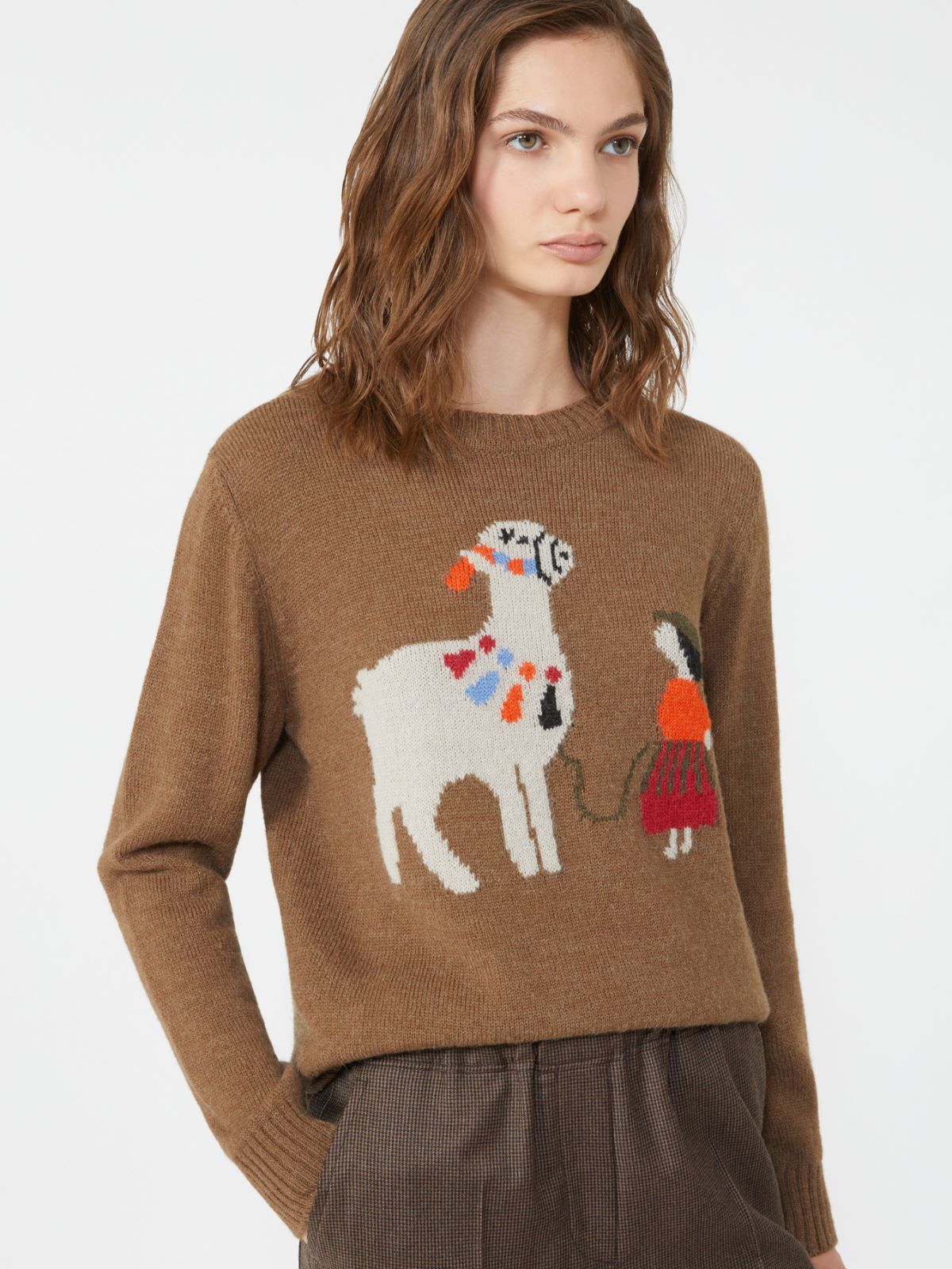 Alpaca and wool jumper - HAZELNUT BROWN - Max Mara - 4