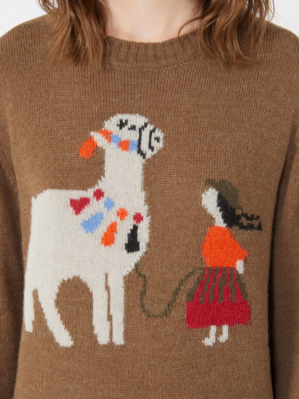 Alpaca and wool jumper - HAZELNUT BROWN - Max Mara - 5