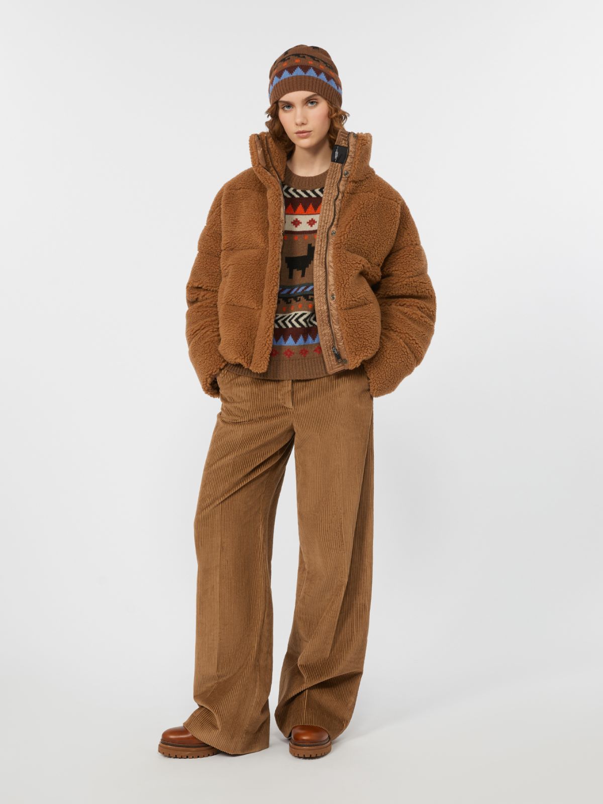 Wool and alpaca jacquard jumper - CAMEL - Max Mara