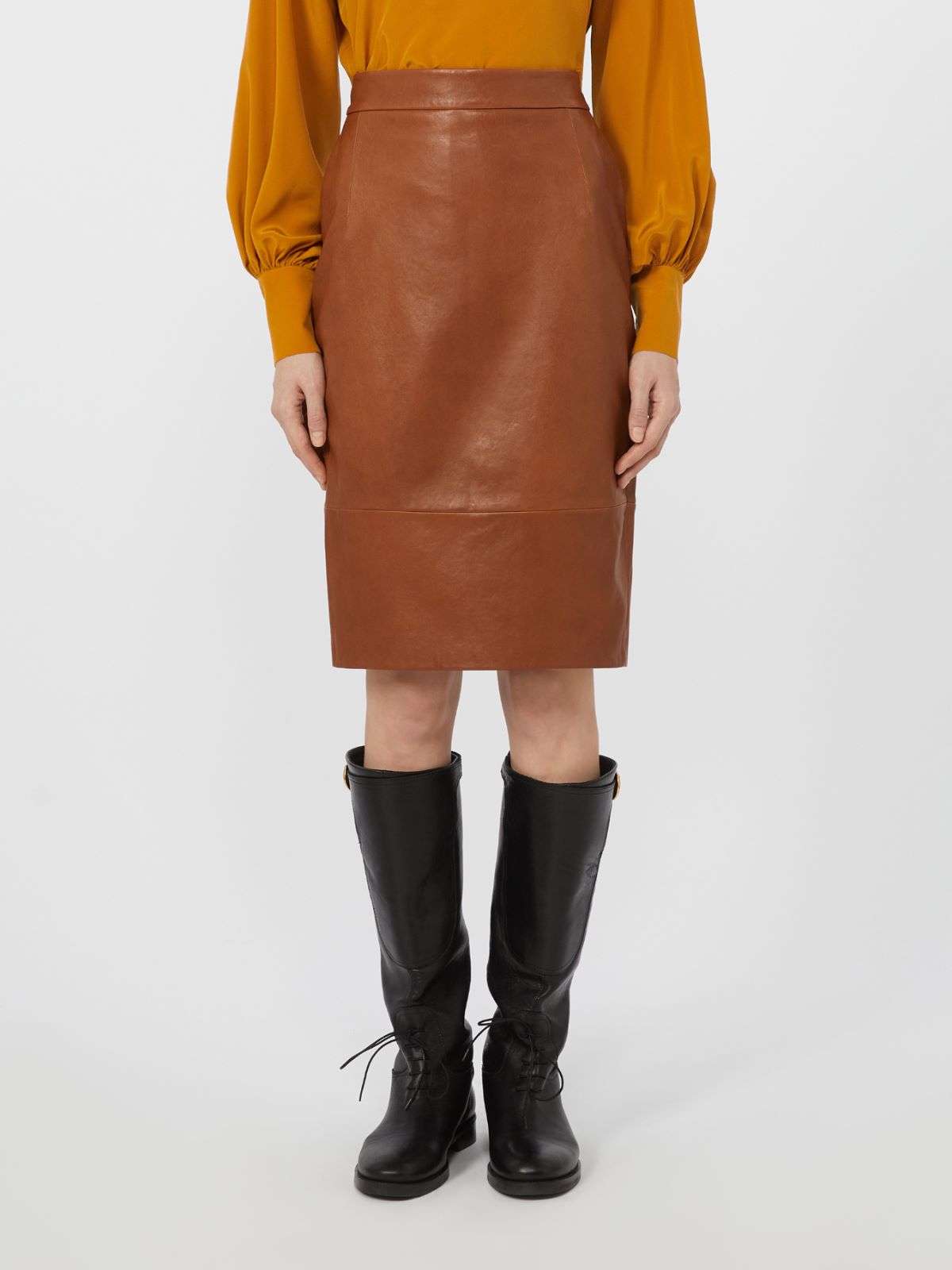 Nappa leather skirt - TOBACCO - Max Mara - 2