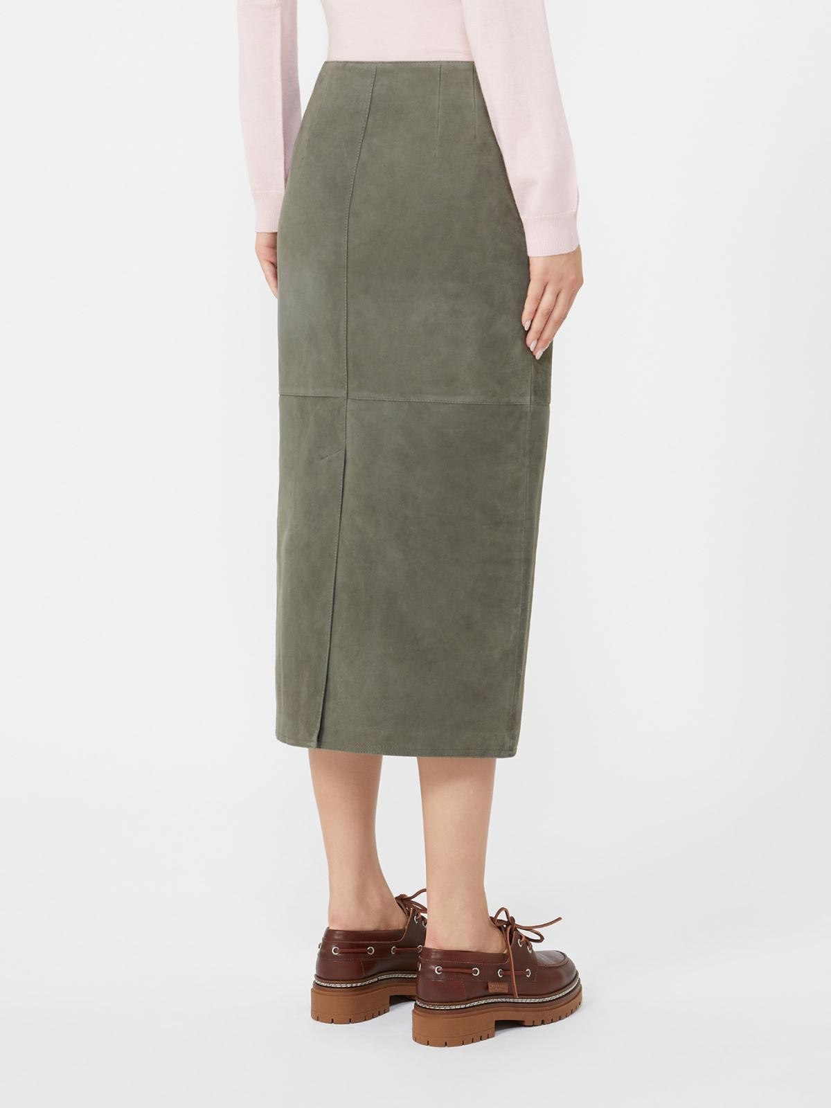 Suede skirt - KAKI - Max Mara - 3