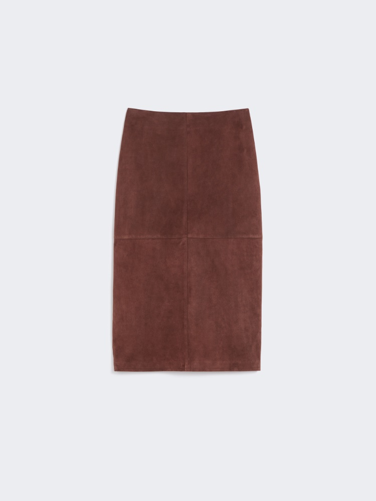 Falda de ante - DE COLOR VINO - Max Mara