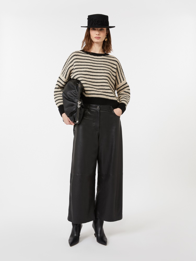 Nappa leather trousers - BLACK - Max Mara