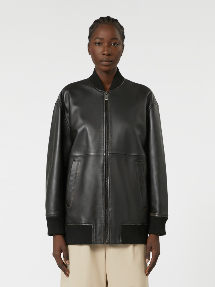 DT★Max Mara★adda エコレザージャケット Weekend Max Mara(ウィークエンド マックスマーラ) レザー