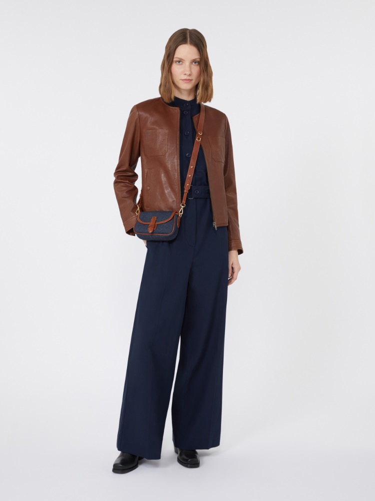 Short Nappa leather jacket - TOBACCO - Max Mara