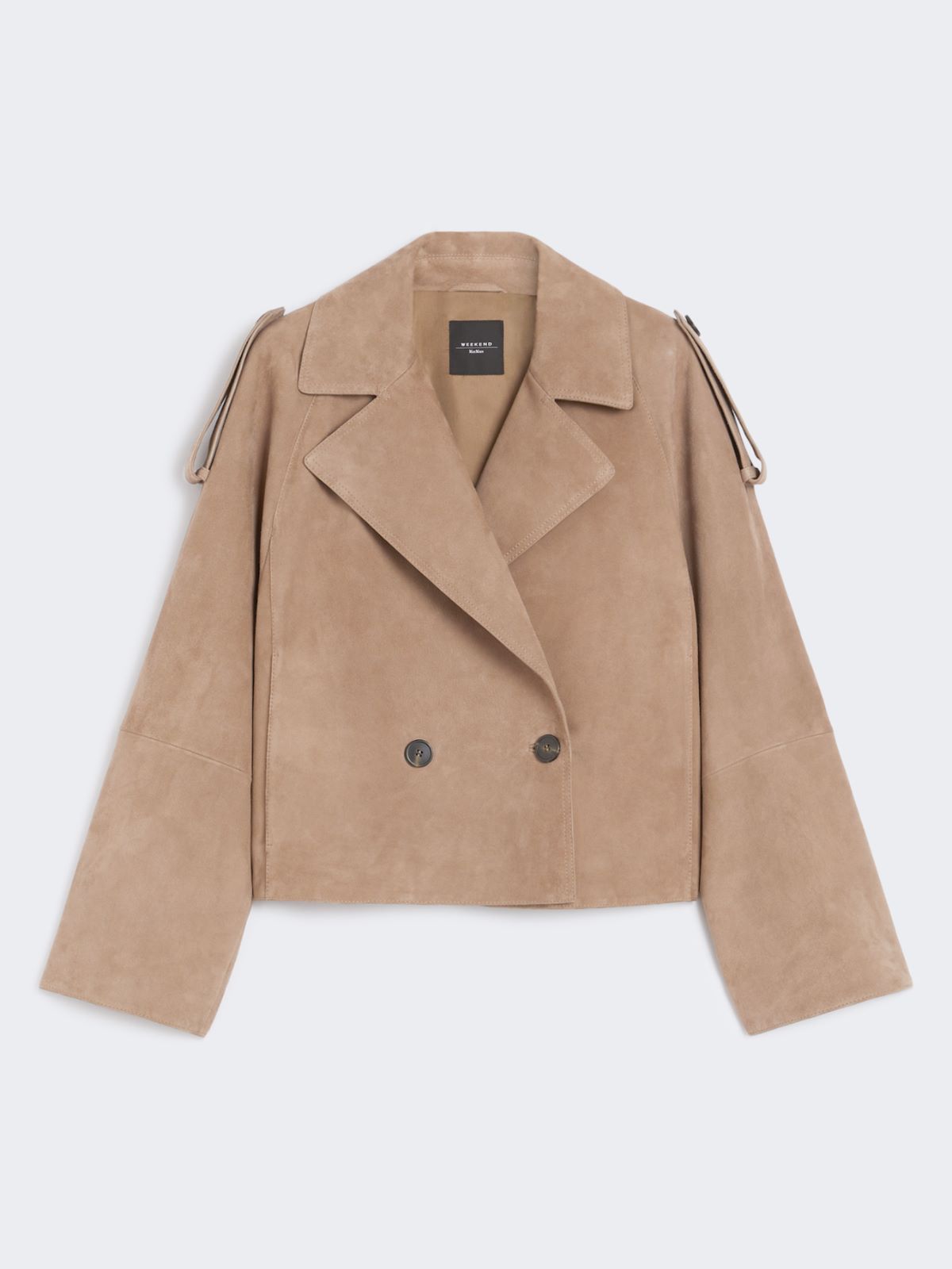 Short suede trench coat - MARRON GLACE' - Max Mara - 9
