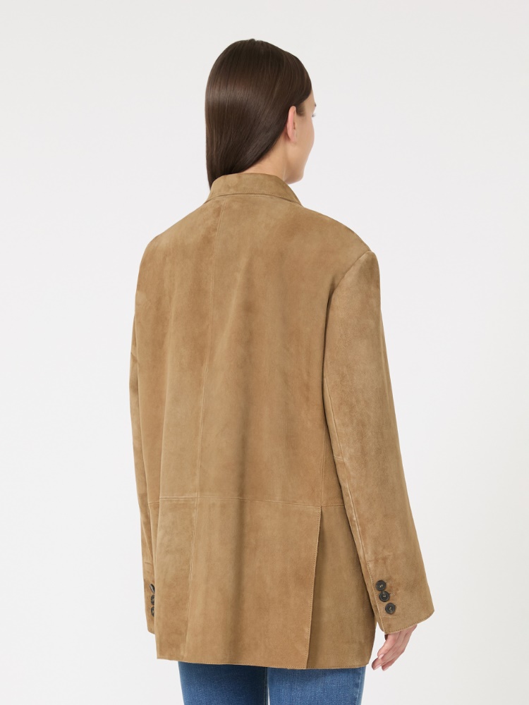 スーツ Weekend Max Mara ROLANDA - Suede over blazer Oversized suede blazer, desert | 