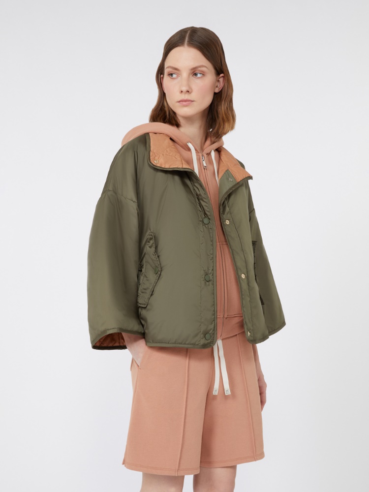 Reversible water-repellent canvas jacket, kaki | 