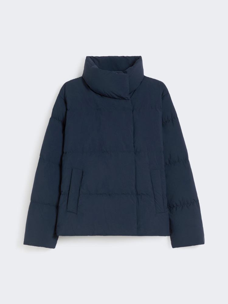 Kurze Jacke aus wasserabweisendem Gewebe - BLAU - Max Mara