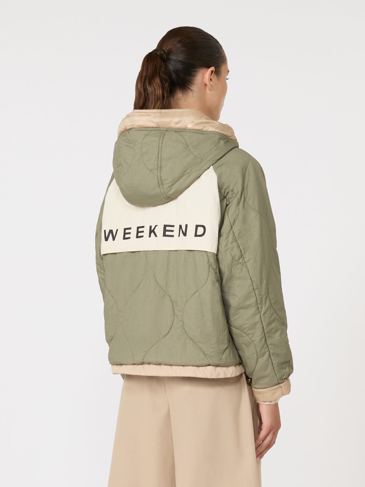 Reversible water-repellent canvas windbreaker - BEIGE - Max Mara - 5