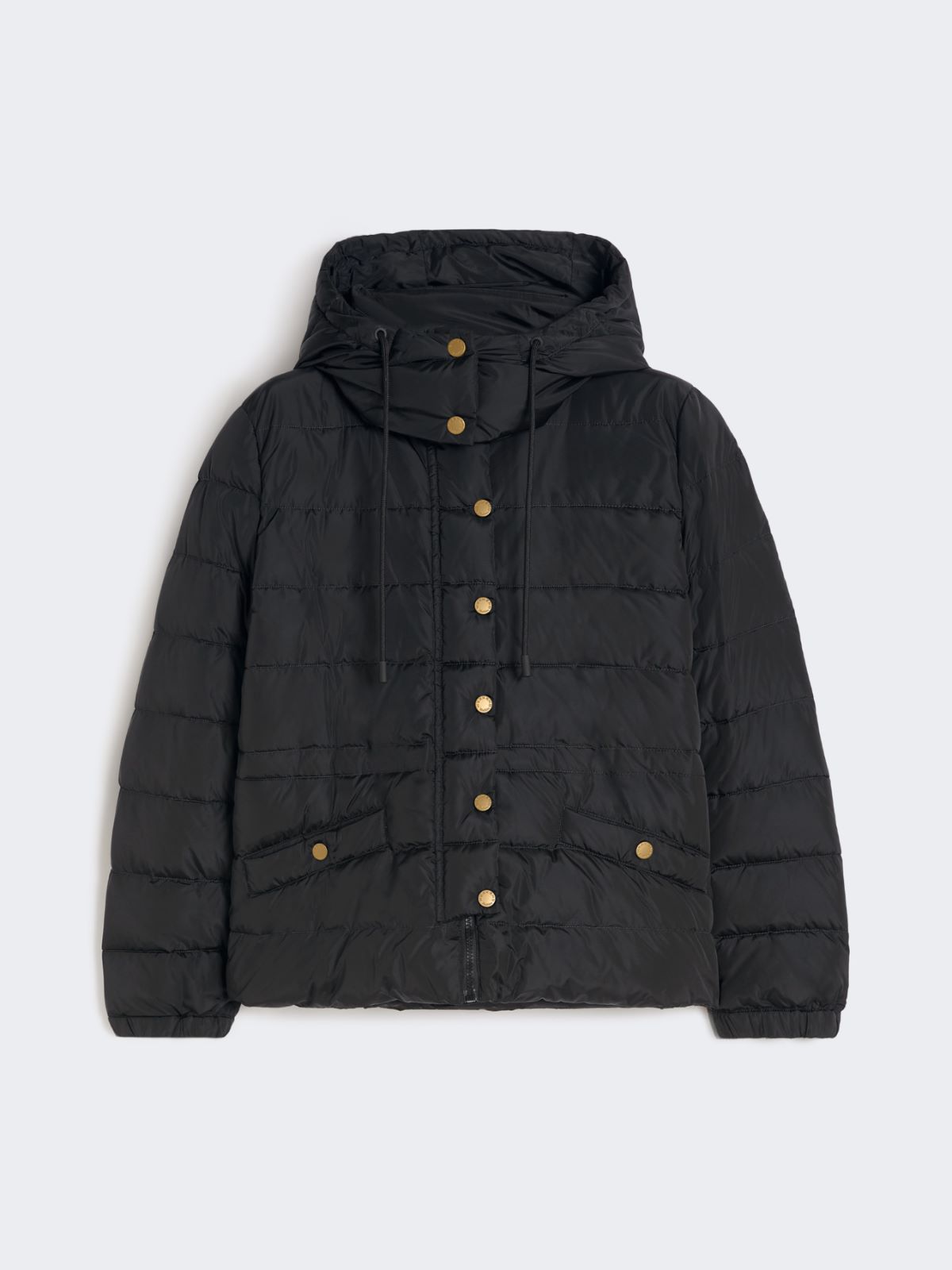 Short down jacket in water-repellent taffeta - BLACK - Max Mara - 9
