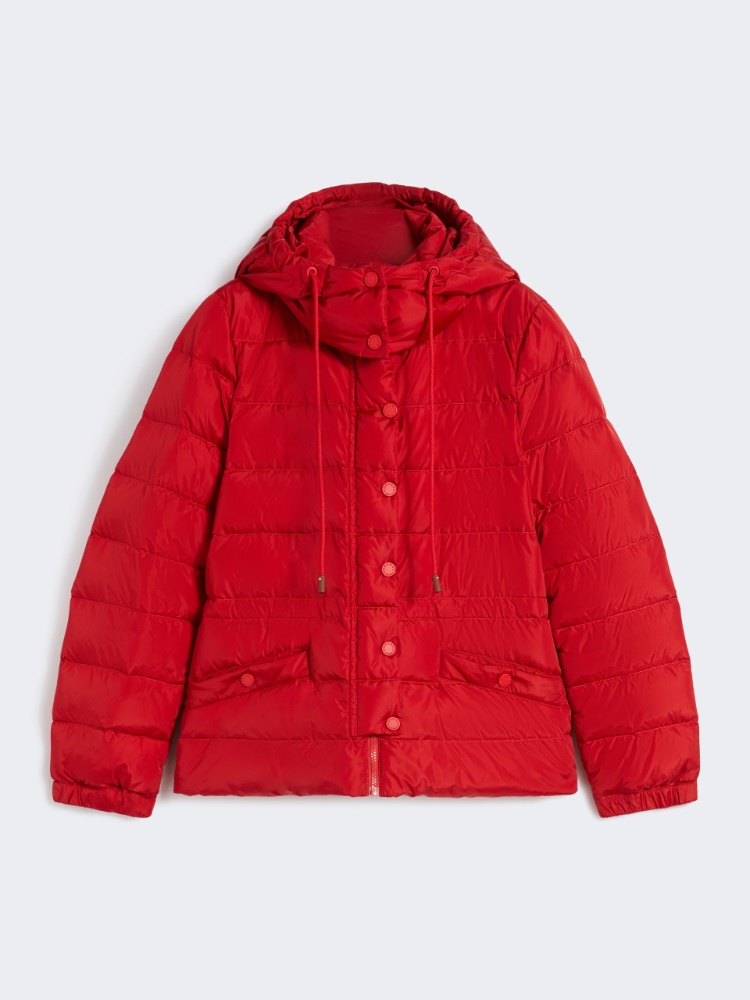 Short down jacket in water-repellent taffeta - RED - Max Mara