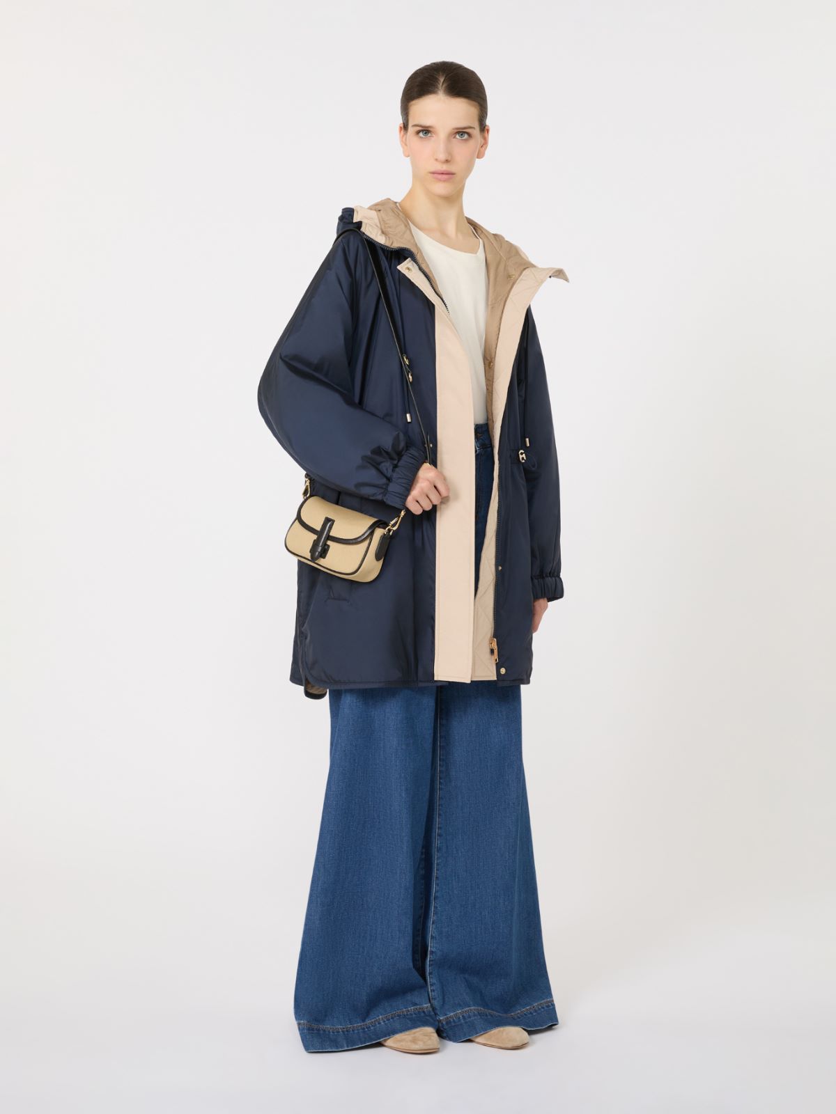 알카모 발수 리버시블 파카 - NAVY - Max Mara