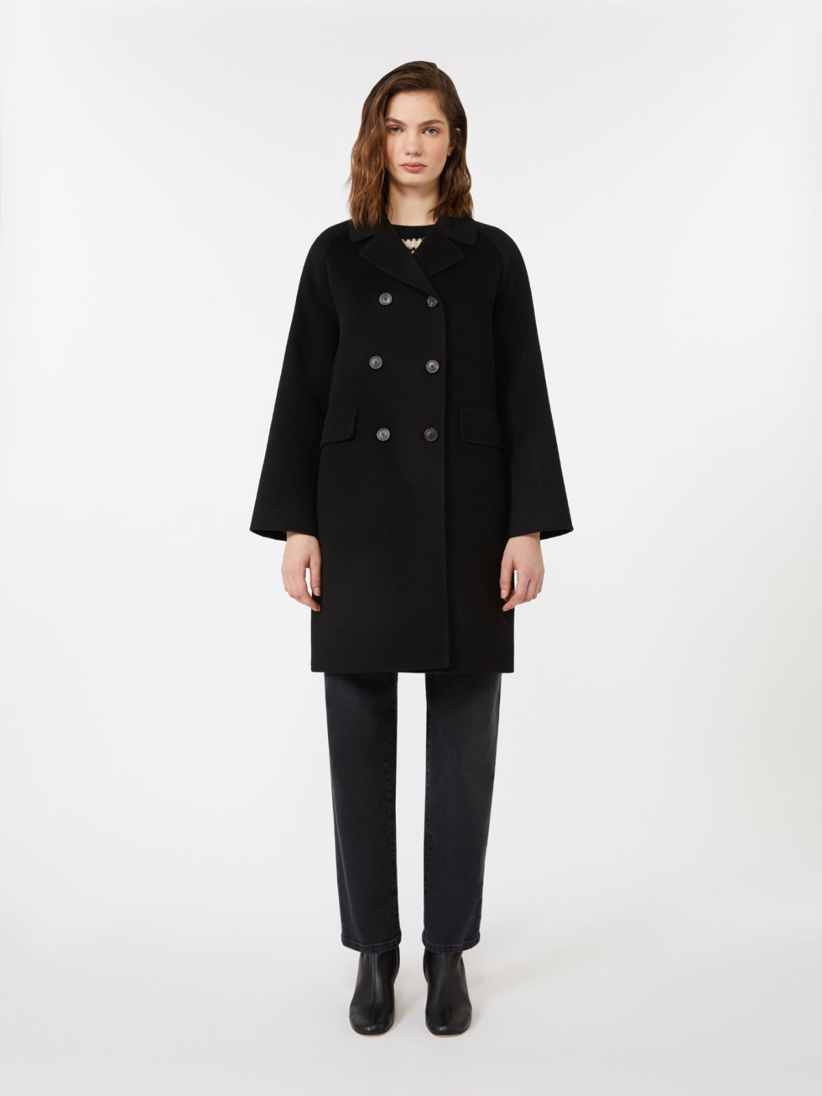Double wool drap coat - BLACK - Max Mara - 2