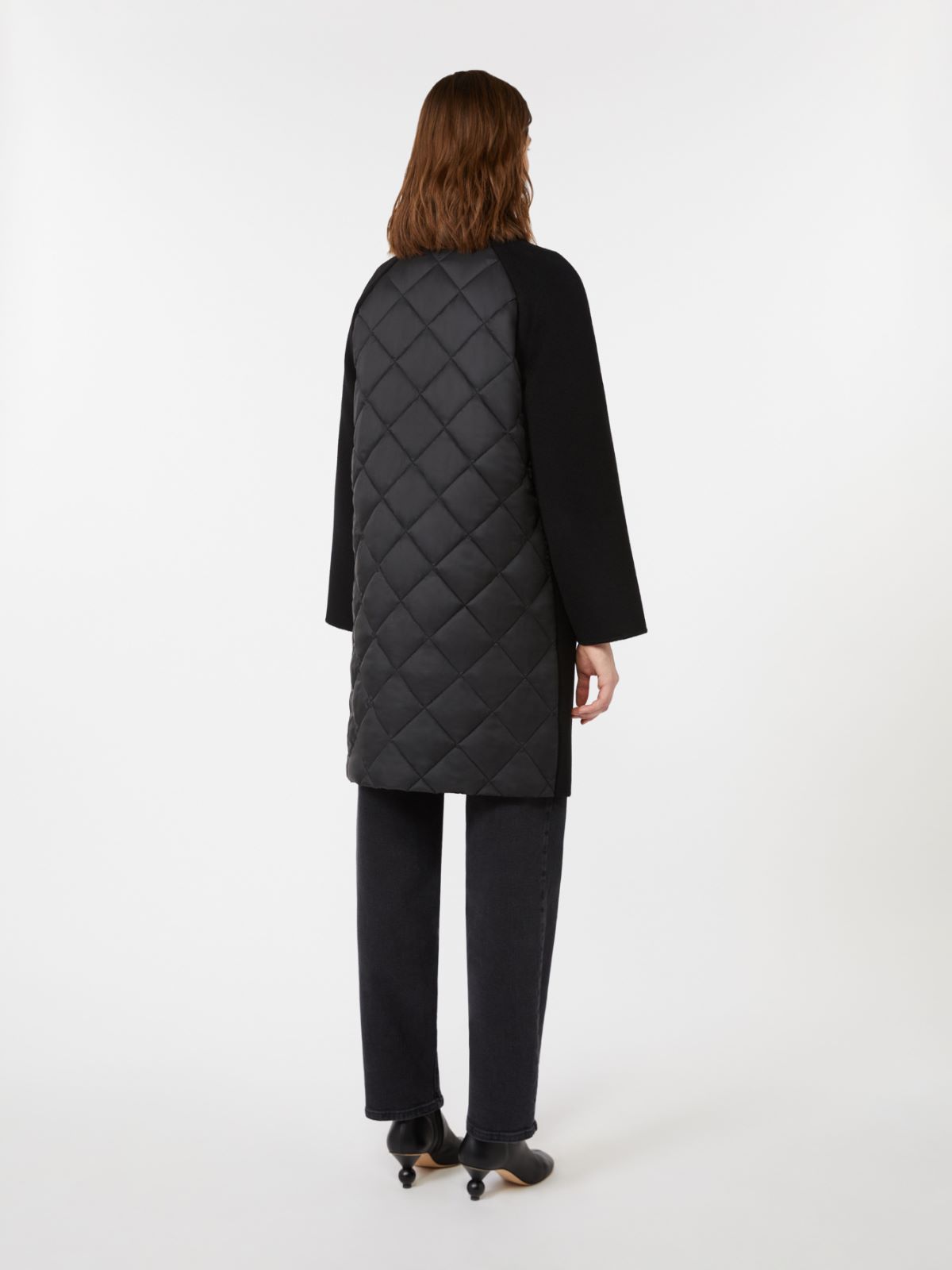 Double wool drap coat - BLACK - Max Mara - 3