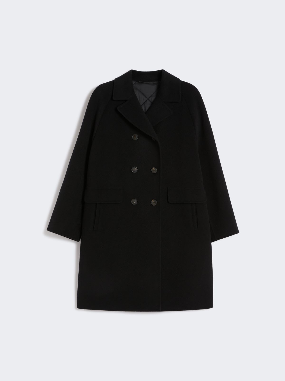 Double wool drap coat - BLACK - Max Mara - 8