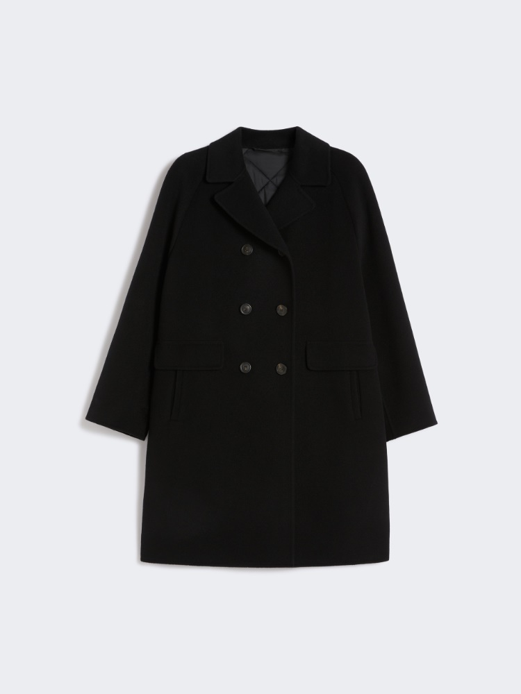 Double wool drap coat - BLACK - Max Mara