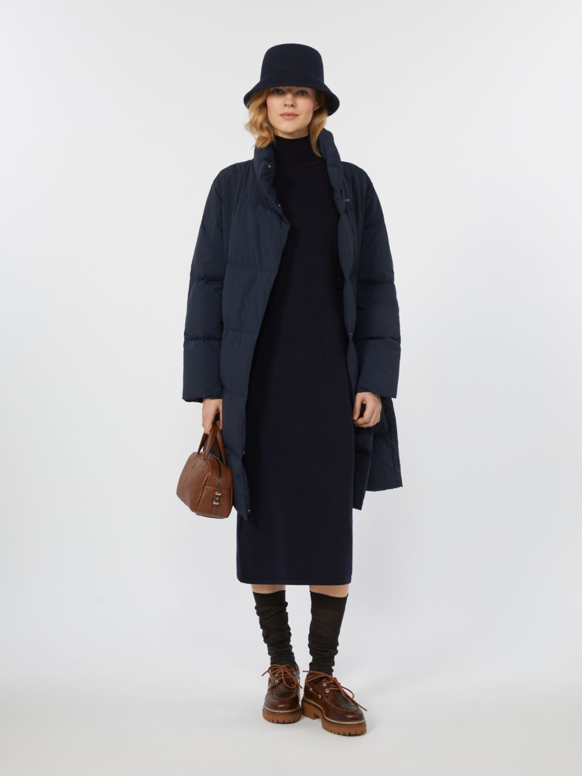 Daunenjacke aus wasserabweisendem Funktionsstoff - BLAU - Max Mara
