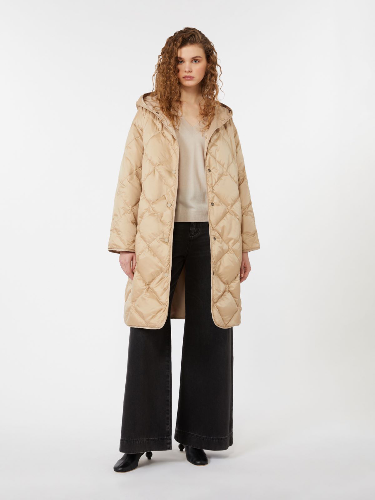 반피 발수 리버시블 패딩 - BEIGE