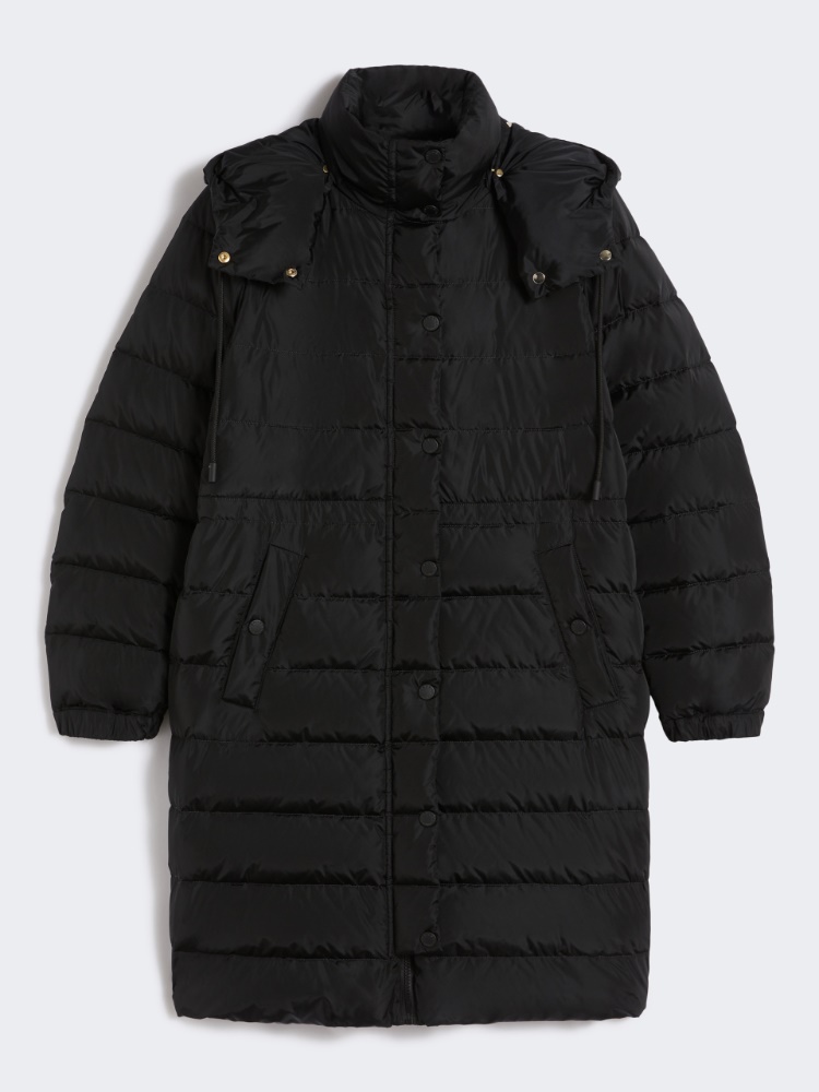 Slim-fit down jacket in water-repellent taffeta - BLACK - Max Mara