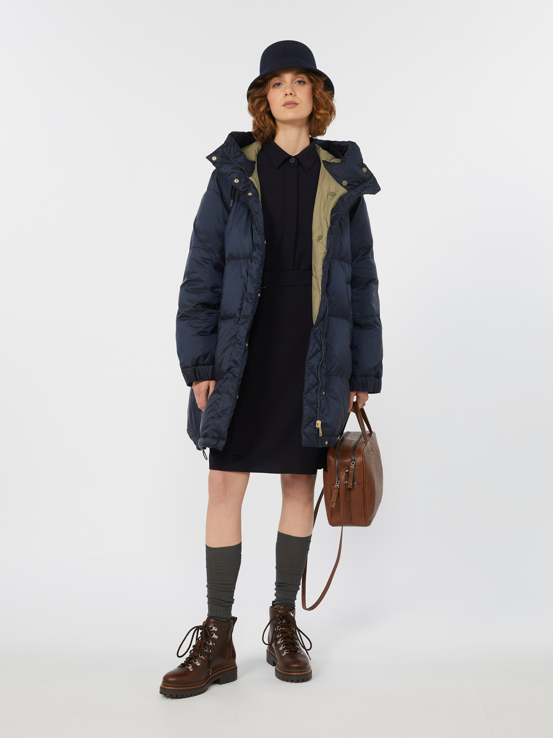 안포라 발수 리버시블 패딩 - NAVY - Max Mara