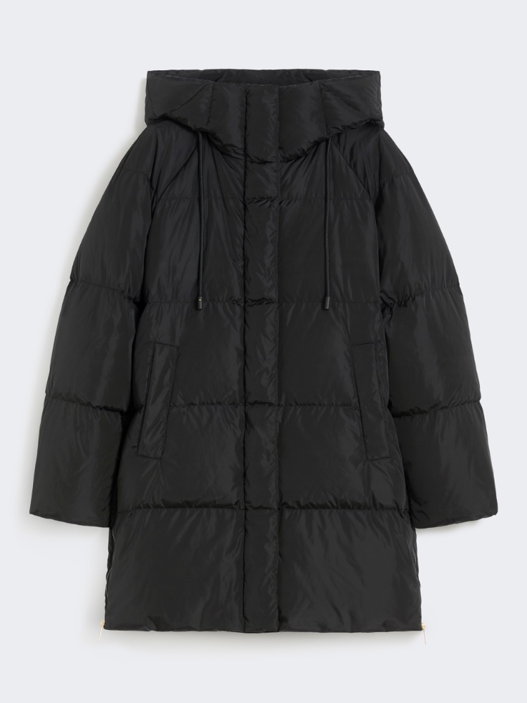 Midi parka in water-repellent taffeta - BLACK - Max Mara