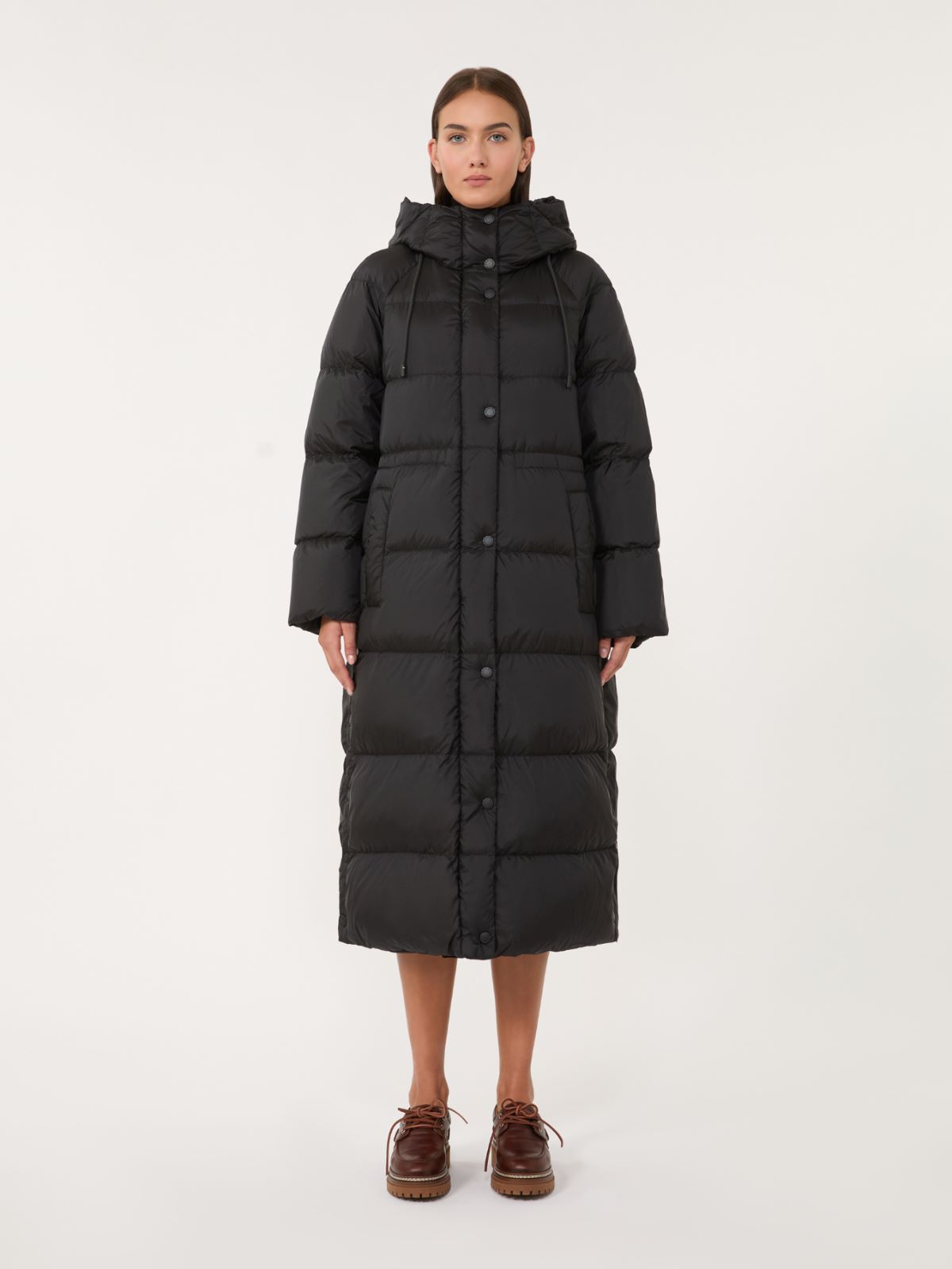 Dwustronna kurtka puchowa z hydrofobowej tkaniny - CZARNY - Max Mara - 2