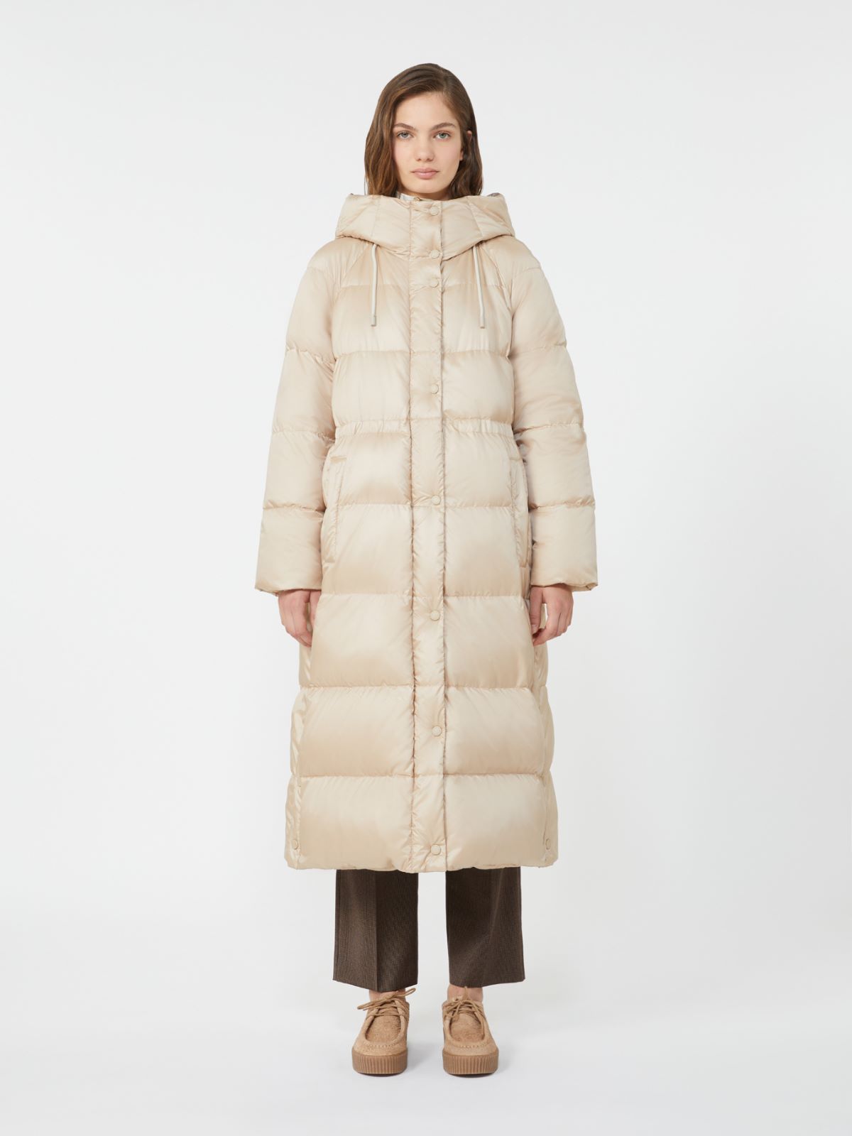 Reversible down jacket in water-repellent canvas - BEIGE - Max Mara - 2