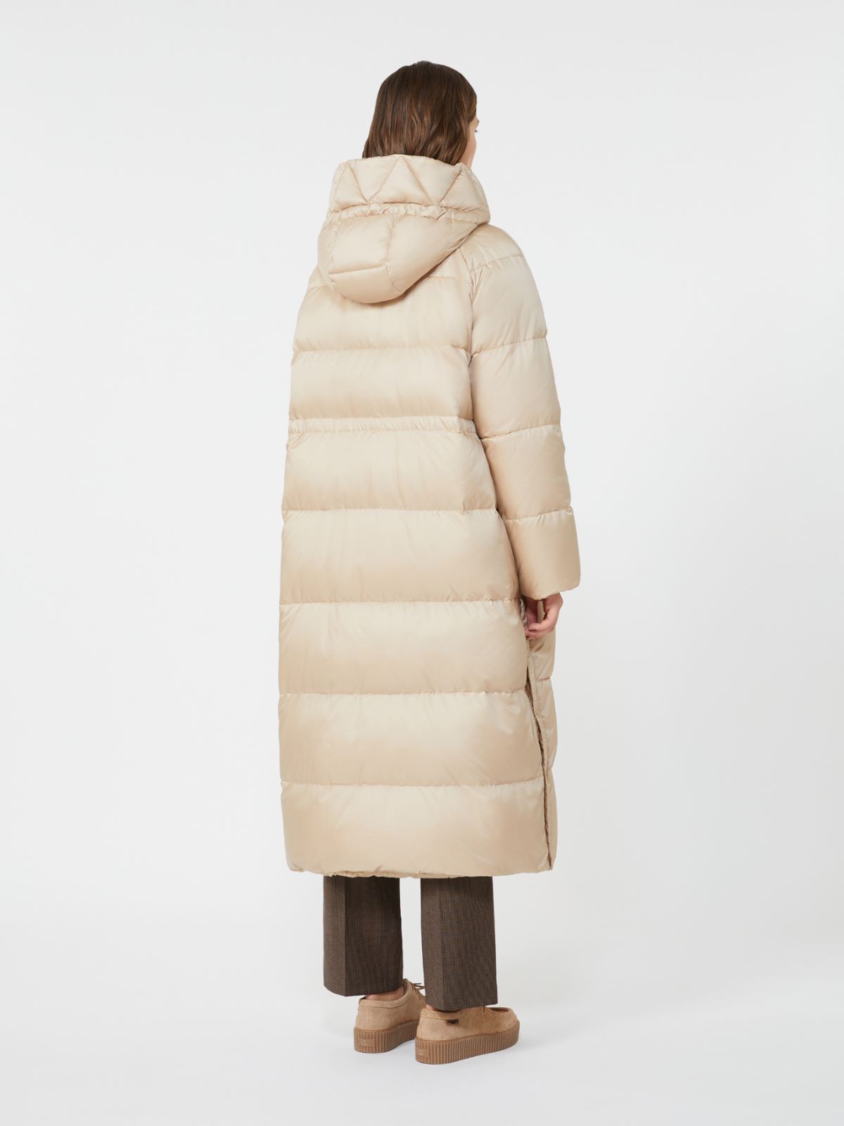 Reversible down jacket in water-repellent canvas - BEIGE - Max Mara - 3