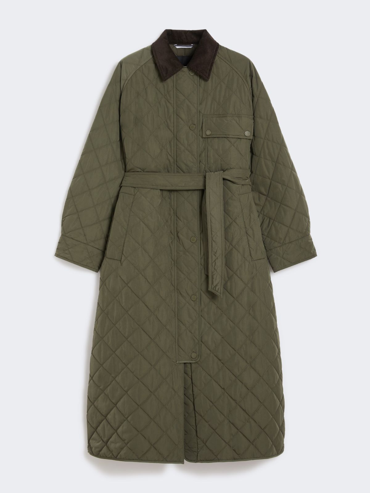 Coat in water-repellent taffeta - KAKI - Max Mara - 8