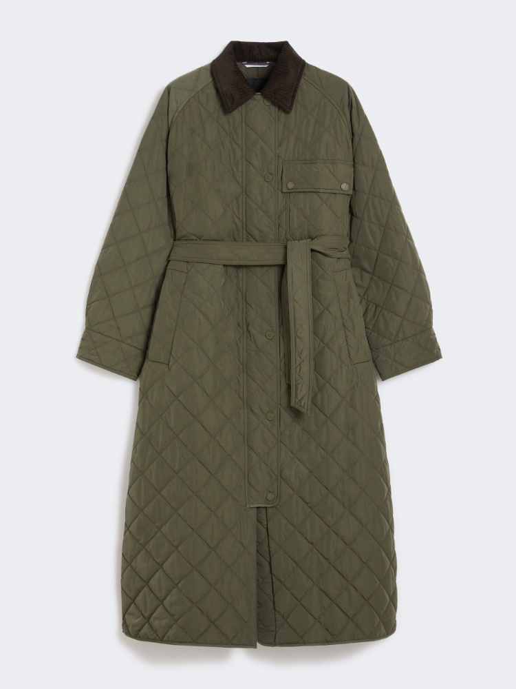 Coat in water-repellent taffeta - KAKI - Max Mara