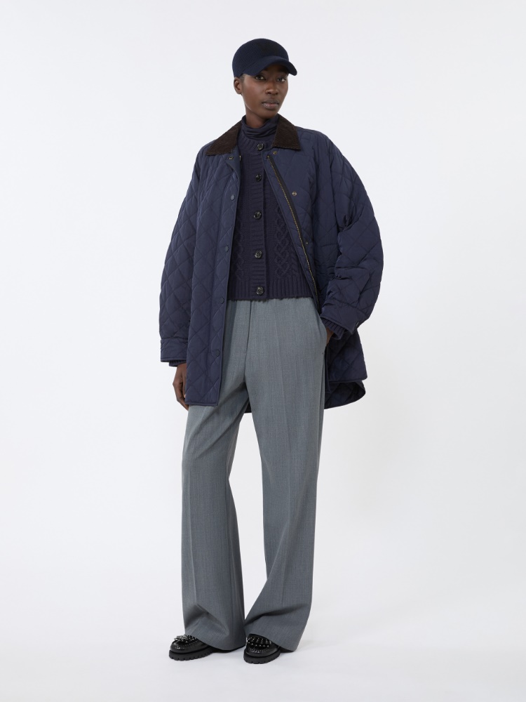 Marynarka z hydrofobowej tafty - GRANATOWY - Max Mara