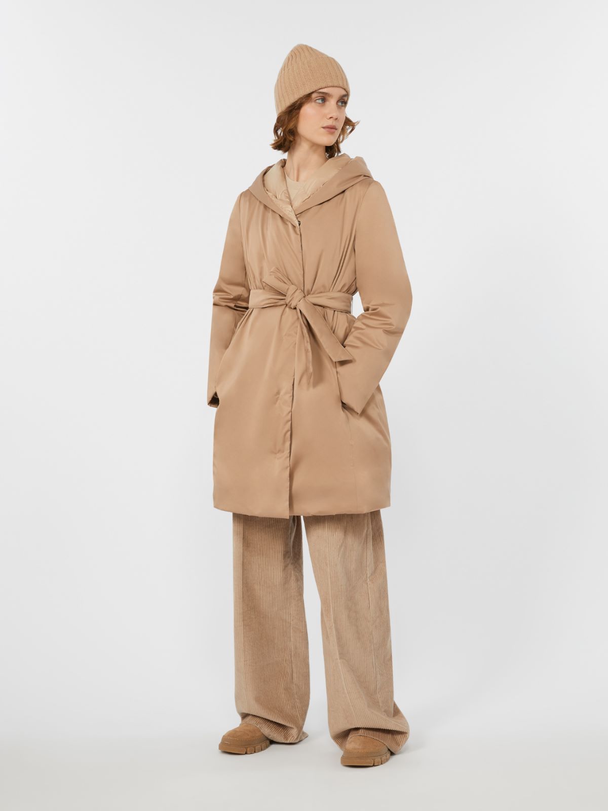 Reversible down jacket in water-repellent fabric - BISCUIT - Max Mara