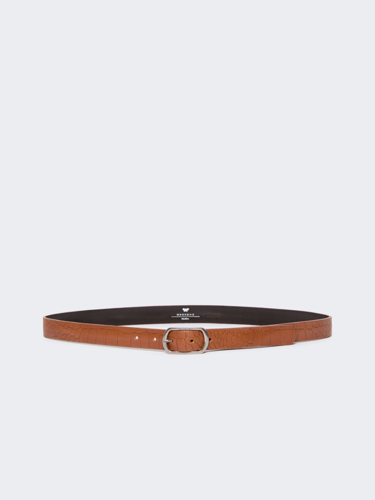 Crocodile-print leather belt - TOBACCO - Max Mara - 8