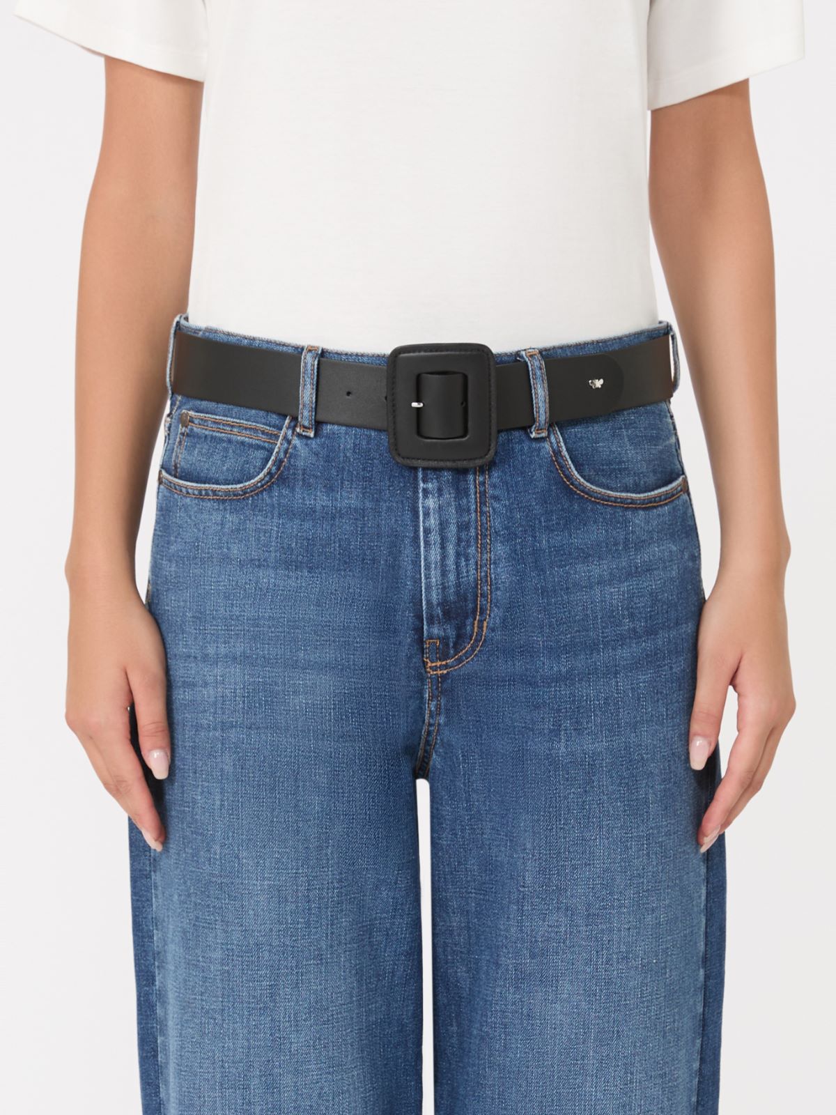 Nappa sheepskin belt - BLACK - Max Mara - 8