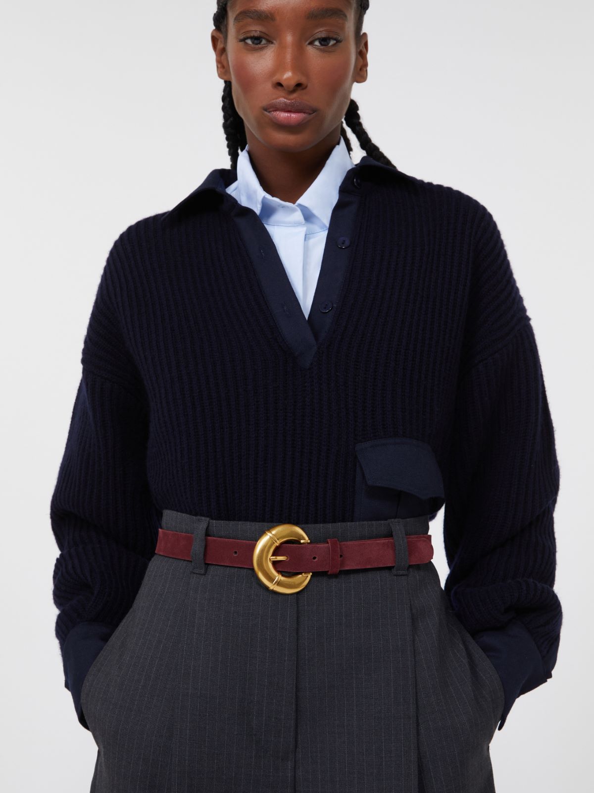 Calfskin belt - RED - Max Mara - 8