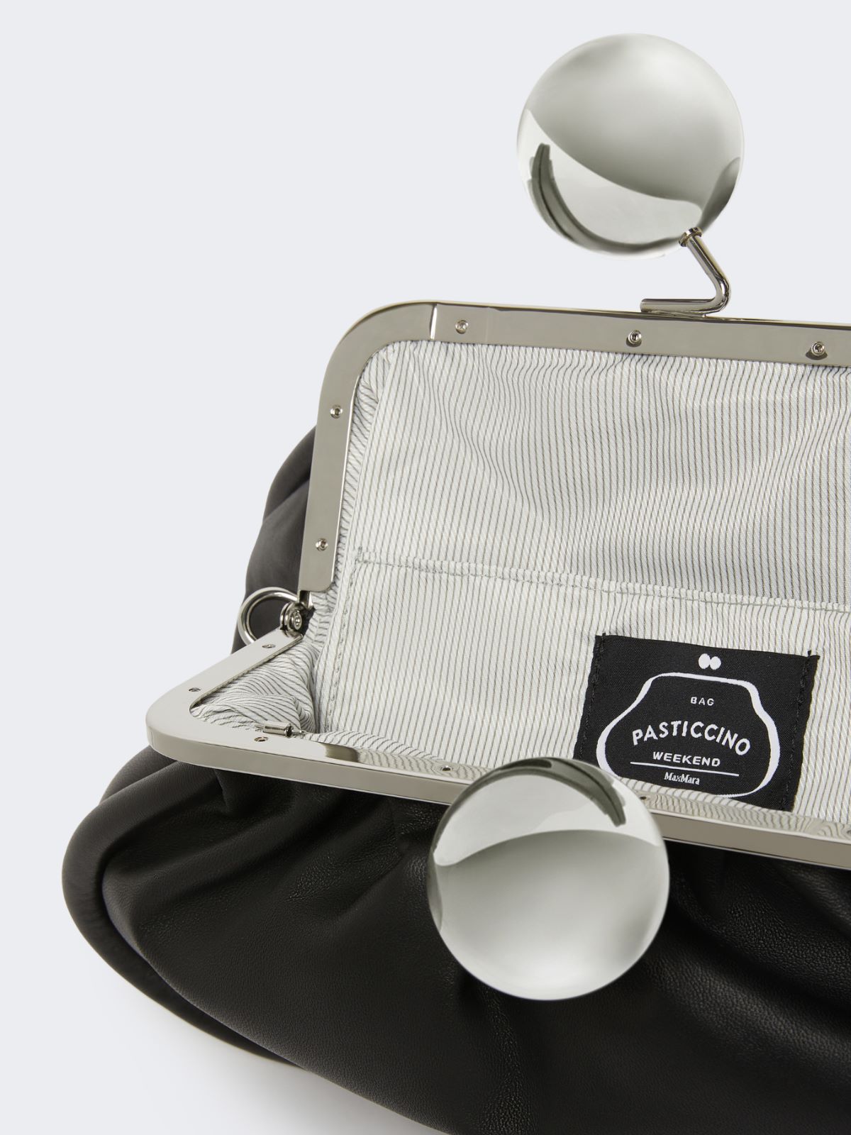 Medium Pasticcino Bag in glossy nappa leather - BLACK - Max Mara - 6