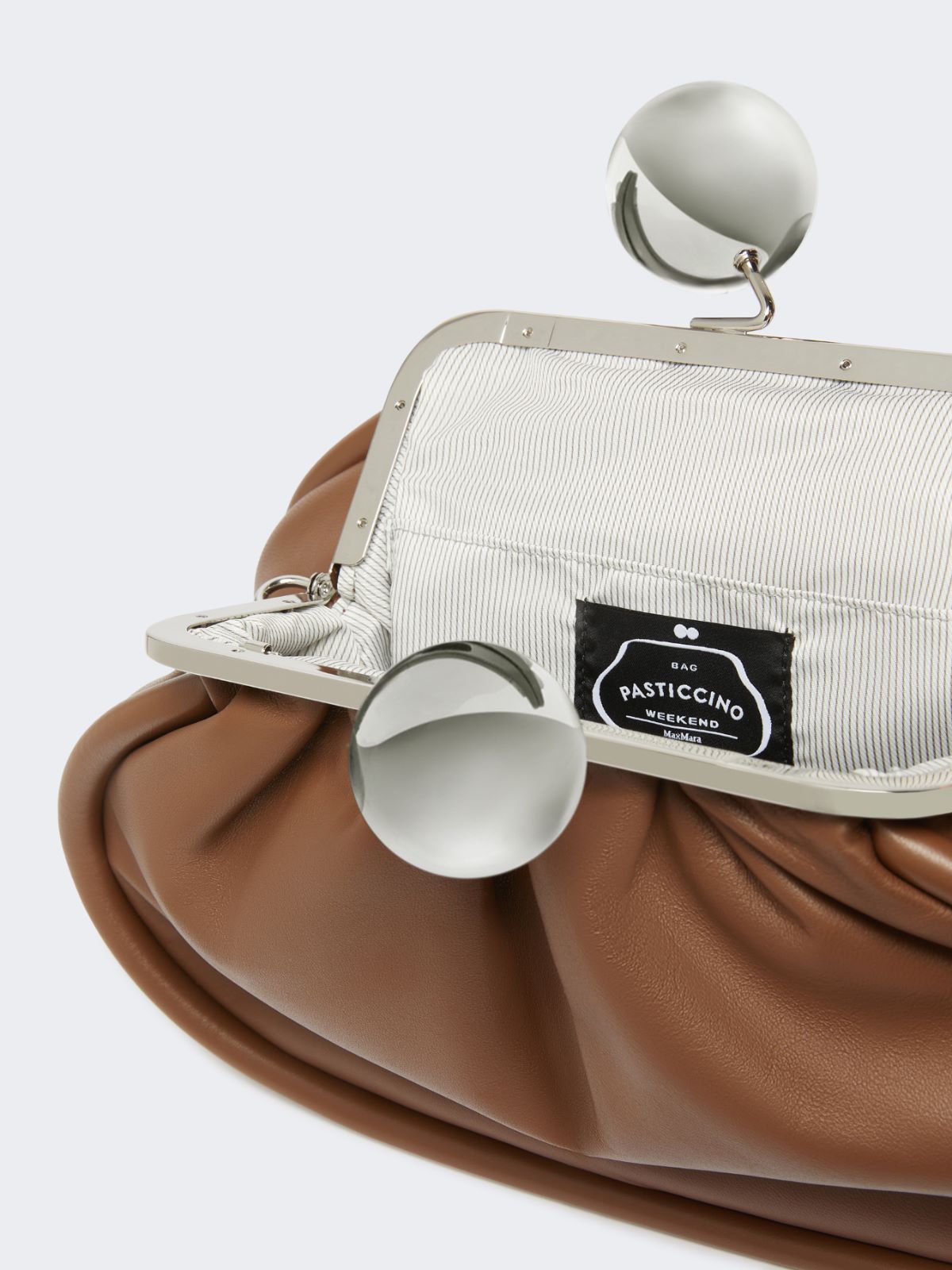 Medium Pasticcino Bag in glossy nappa leather - TOBACCO - Max Mara - 6