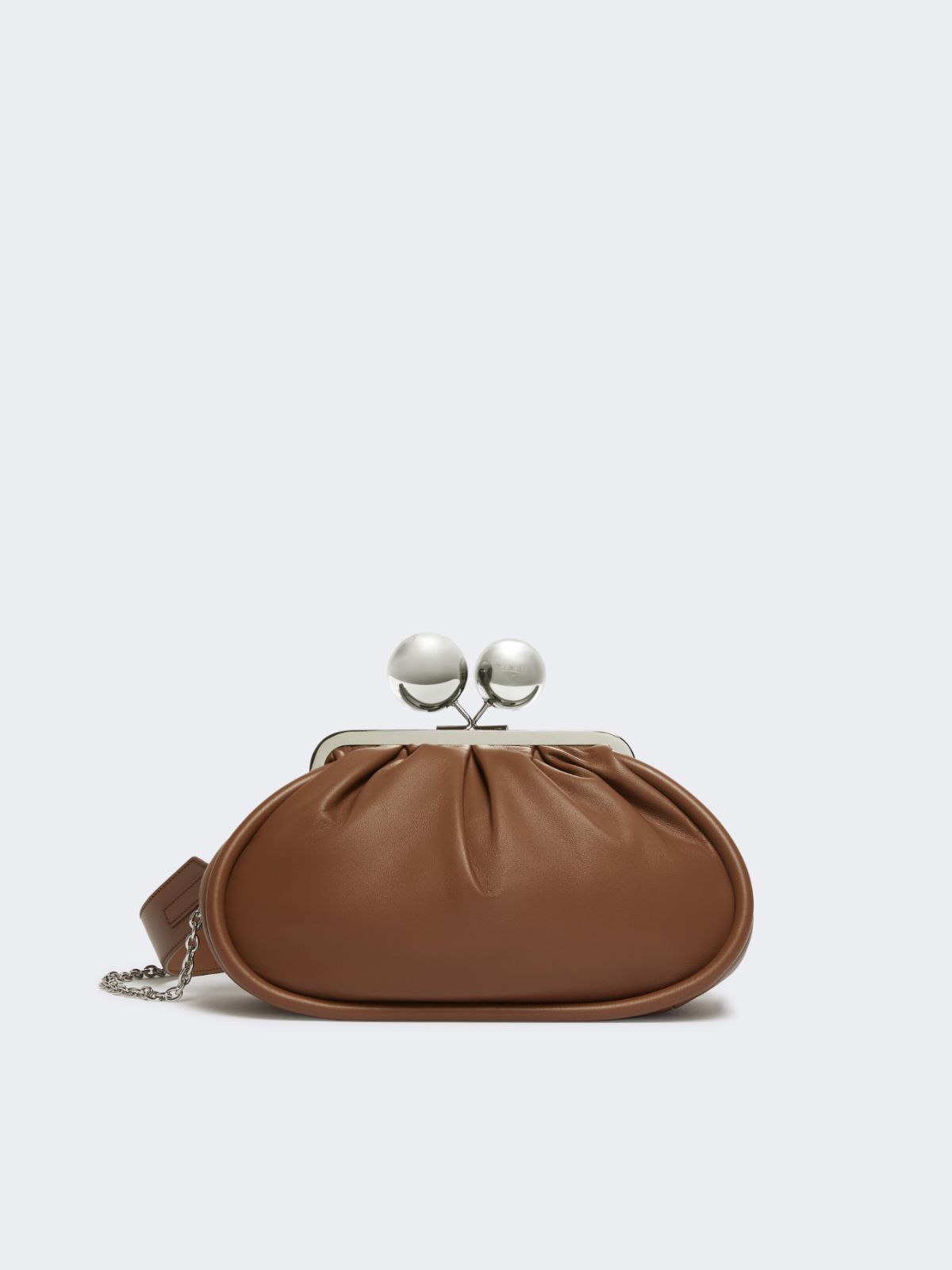 Medium Pasticcino Bag in glossy nappa leather - TOBACCO - Max Mara