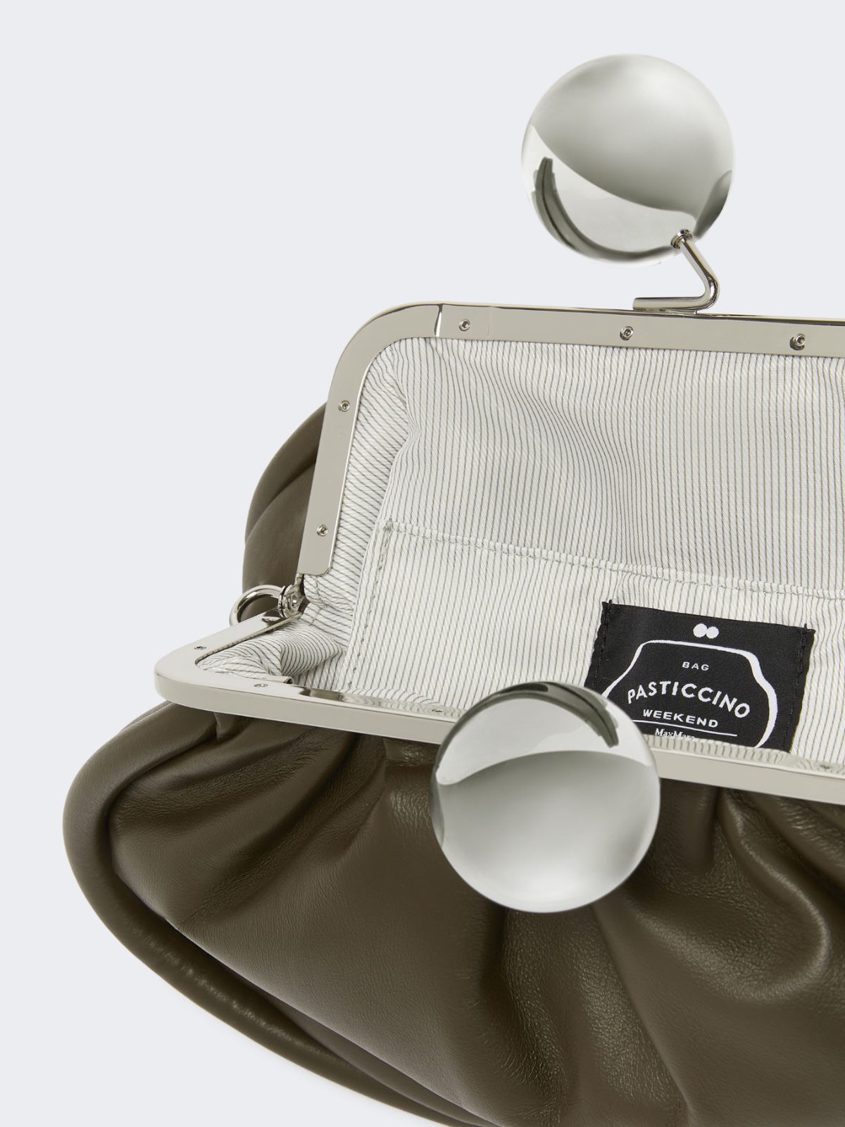 Medium Pasticcino Bag in glossy nappa leather - KAKI - Max Mara - 6