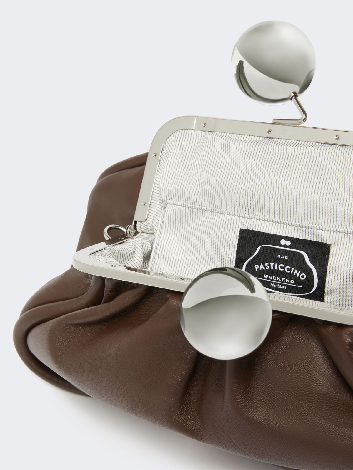 Medium Pasticcino Bag in glossy nappa leather - BROWN - Max Mara - 6