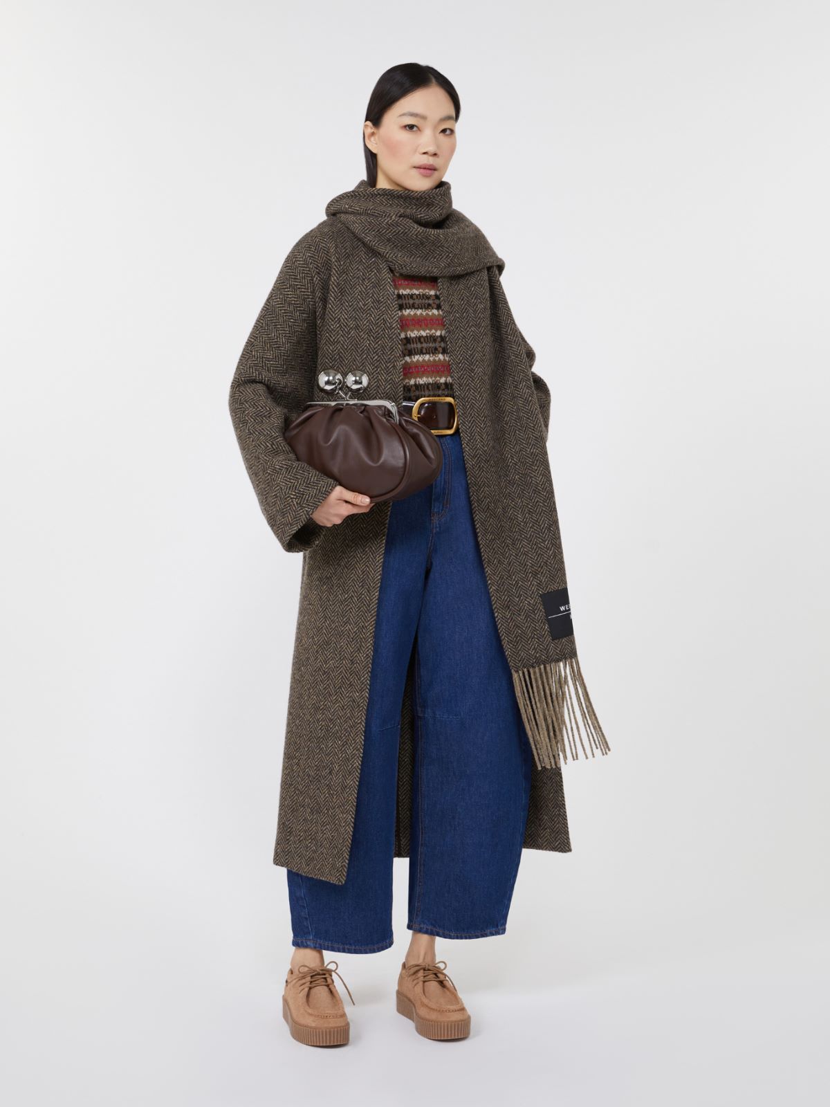 Mittelgroße Pasticcino Bag aus glänzendem Nappaleder + BRAUN - Max Mara