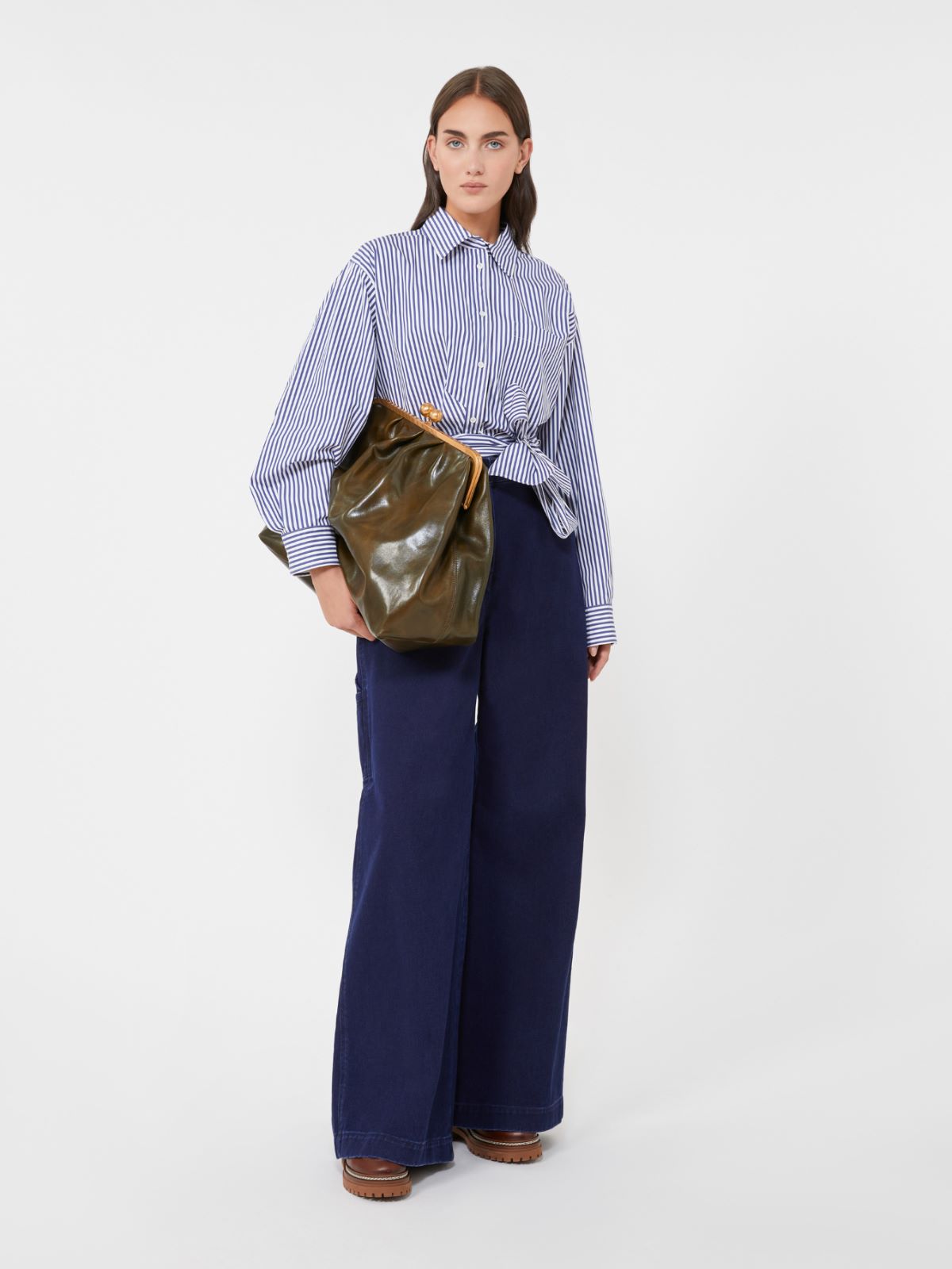 Leather Pasticcino Bag + OLIVE GREEN - Max Mara